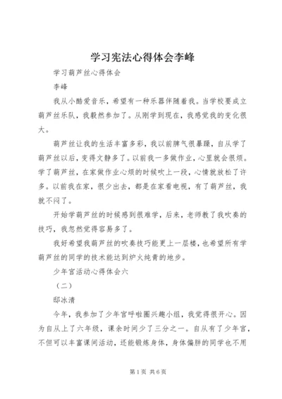 学习宪法心得体会李峰 (2).docx