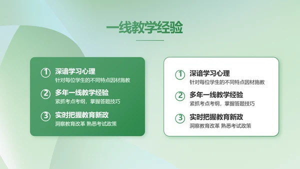 绿色清新学校教育培训工作总结动态PPT