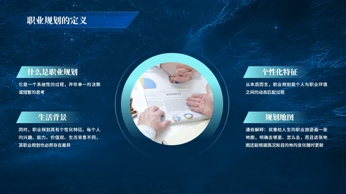 蓝色科技风职业规划PPT模板