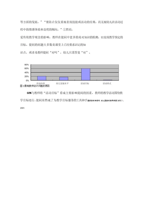 幼儿园教学活动中教师提问现状的调查研究