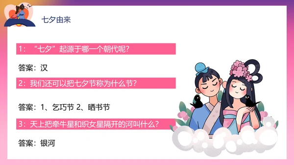 浪漫爱情粉色七夕PPT模板