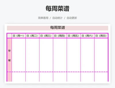 每周菜谱