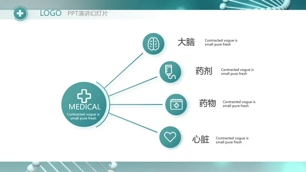 基因DNA生物科技医疗医学PPT模板
