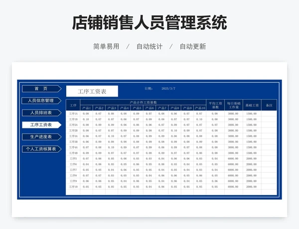 店铺销售人员管理系统