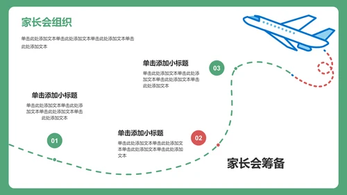 绿色卡通风幼儿园家长会PPT模板