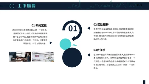 简约大气员工述职报告通用PPT模板