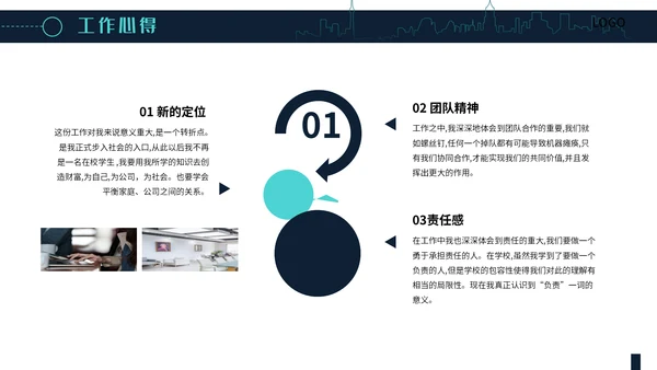 简约大气员工述职报告通用PPT模板