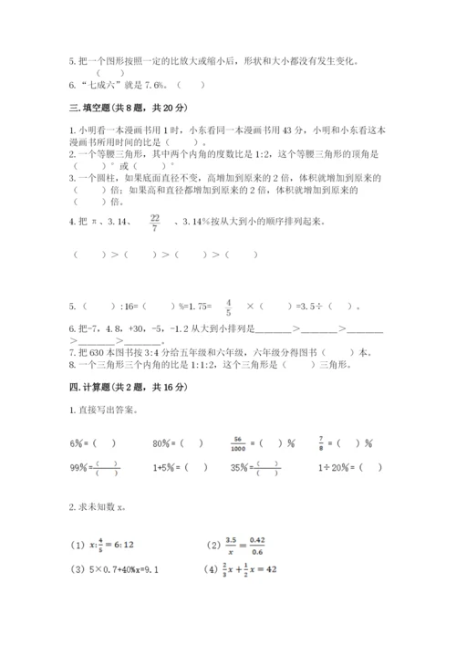 朝阳县六年级下册数学期末测试卷（满分必刷）.docx