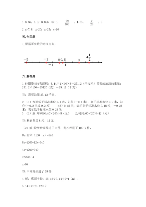 沪教版小学六年级下册数学期末综合素养测试卷ab卷.docx