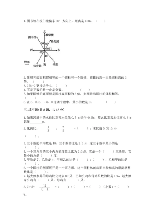 六年级下册数学期末测试卷附答案（夺分金卷）.docx