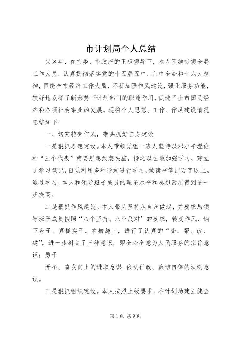 市计划局个人总结 (6).docx