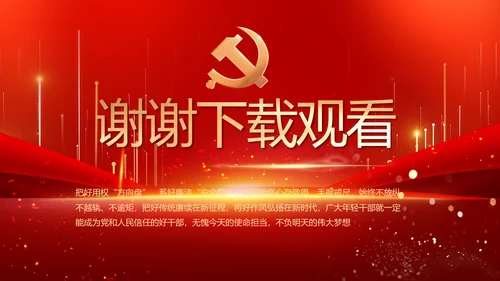 党建党支部年终工作总结汇报PPT党课