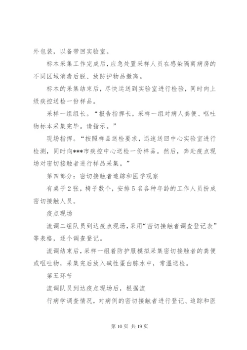 XX年疾病预防控制中心霍乱疫情应急处置演练方案 (2).docx