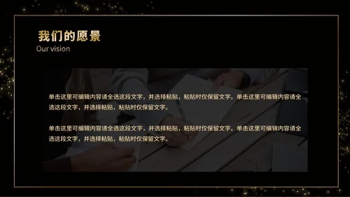 黑金商务企业团队成员介绍PPT模板