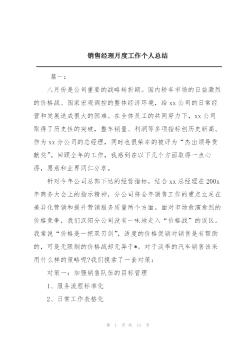 销售经理月度工作个人总结.docx