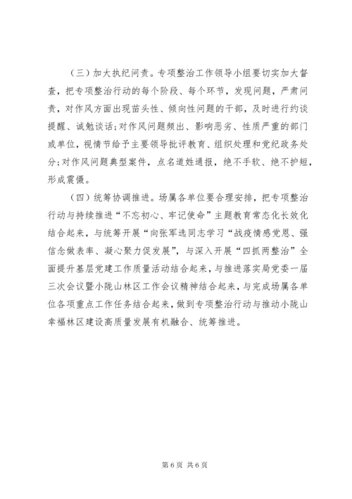 开展“切实转变作风坚决纠正工作不严不实”专项整治行动工作方案.docx