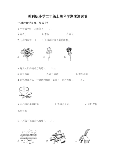 教科版小学二年级上册科学期末测试卷及参考答案【达标题】.docx