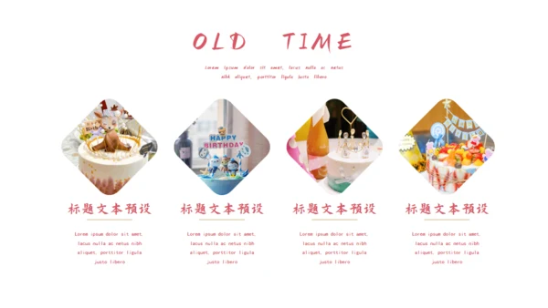 生日快乐生日会相册通用PPT模板