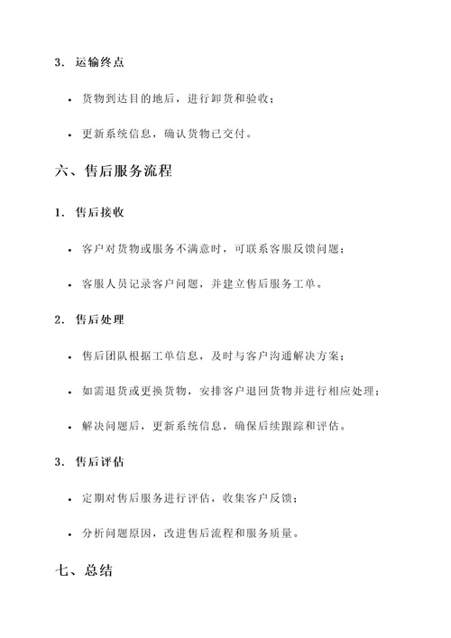 货物服务流程方案