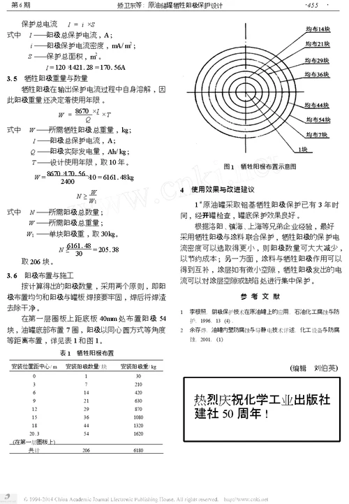 原油储罐牺牲阳极保护设计