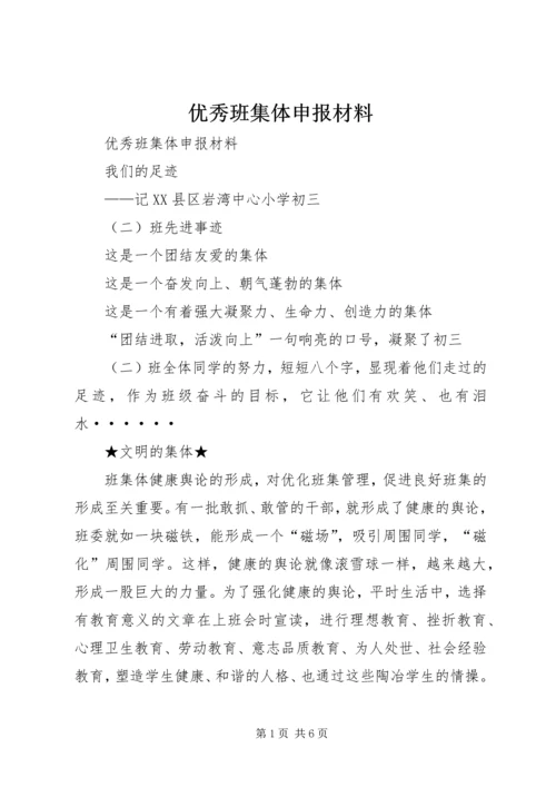 优秀班集体申报材料 (13).docx