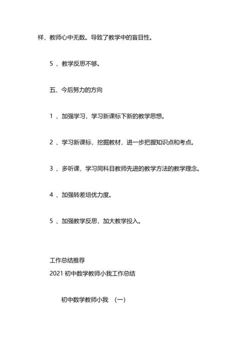 初中数学教师工作总结.docx