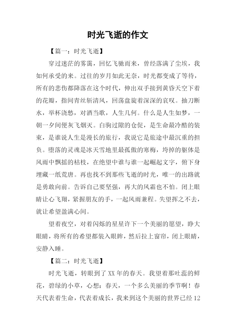 时光飞逝的作文.docx