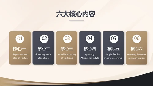 金色简约金融投资理财行业通用PPT动态模板