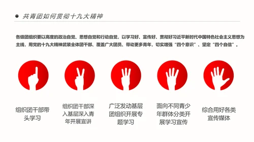 共青团十九大精神学习团委年终总结PPT