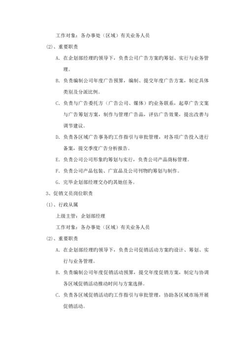 公司优质企划部管理标准手册.docx