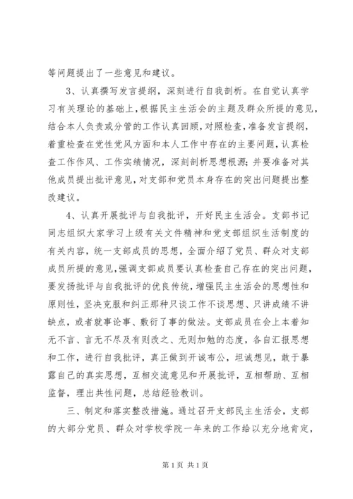 党员民主生活会总结.docx