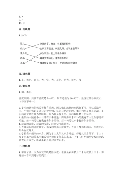 教科版三年级下册科学期末测试卷（原创题）.docx
