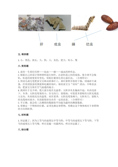 教科版小学科学三年级下册 期末测试卷附参考答案（典型题）.docx