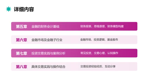 插画风粉紫色金融思维训练营PPT