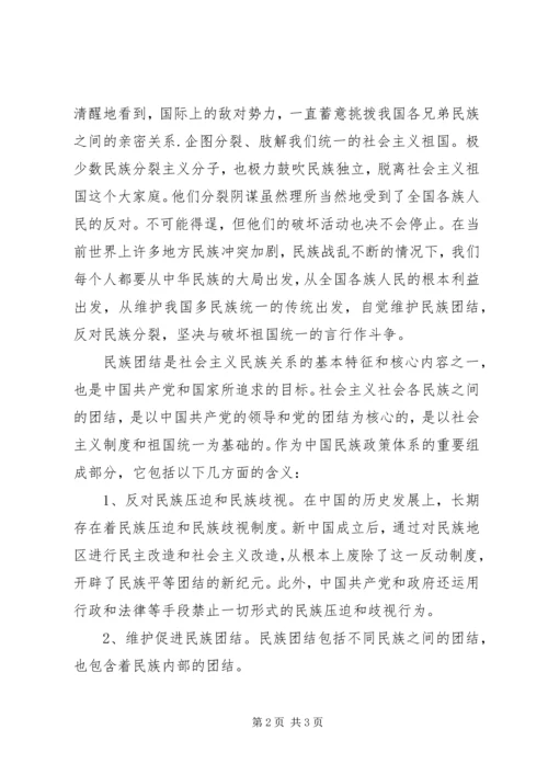 学习民族团结心得体会 (4).docx