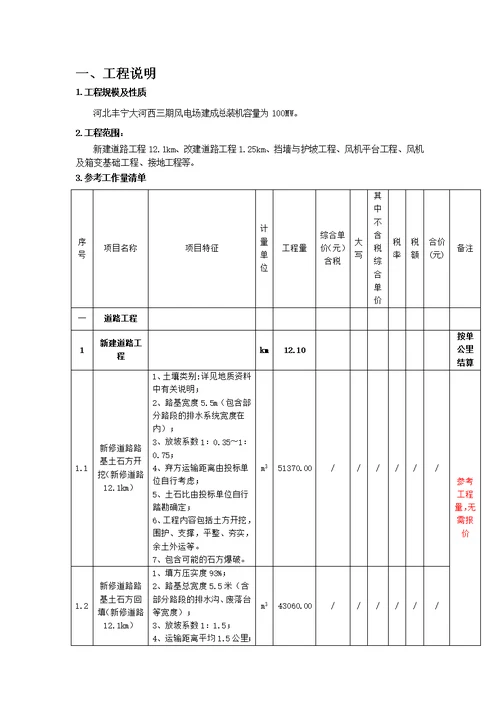 风电土建施工组织设计