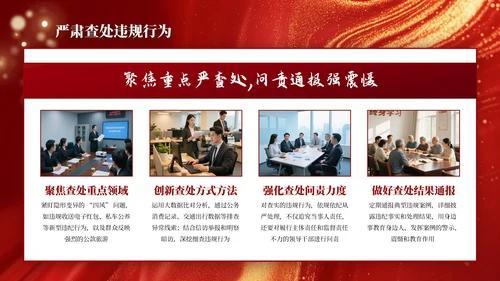 红色商务中央八项规定党课PPT模板