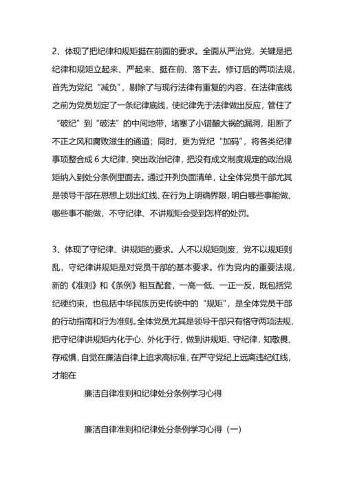 中共纪律处分条例学习心得.docx