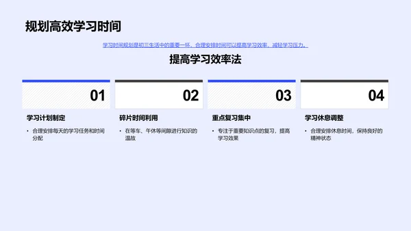 初三生活学习汇报PPT模板