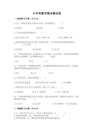 小升初数学期末测试卷汇编.docx