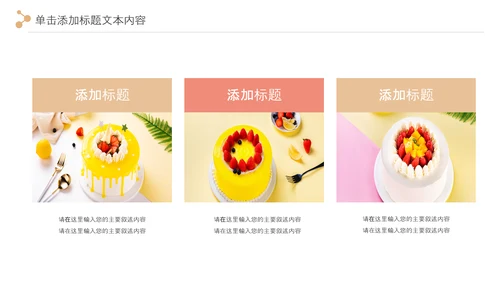甜品蛋糕美食甜点下午茶动态PPT模板
