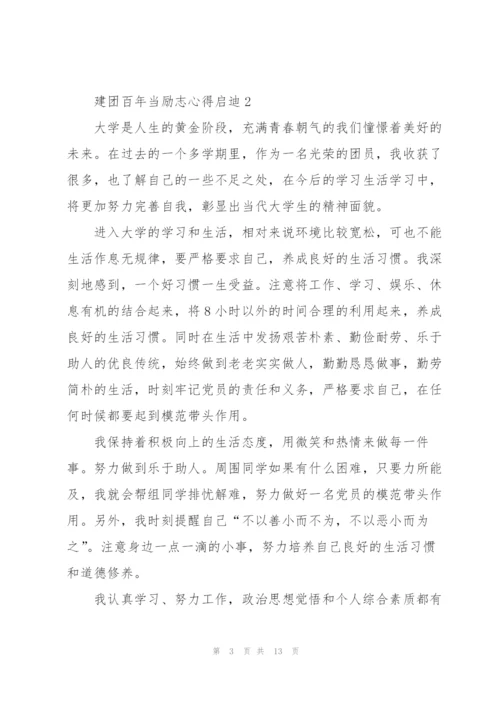 建团百年当励志心得启迪.docx