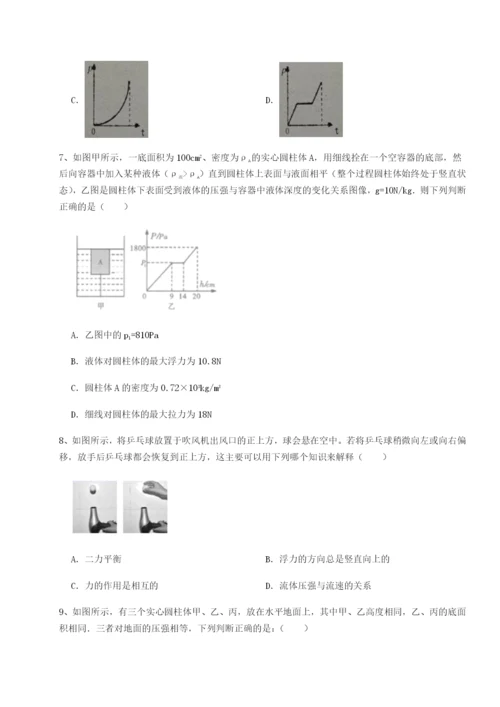 强化训练内蒙古翁牛特旗乌丹第一中学物理八年级下册期末考试专题攻克试题（含解析）.docx