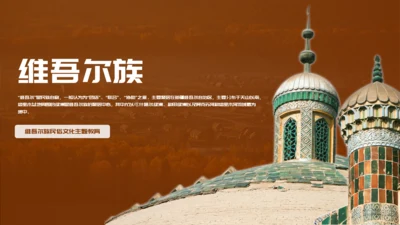 少数民族民俗文化之维吾尔族知识PPT模板