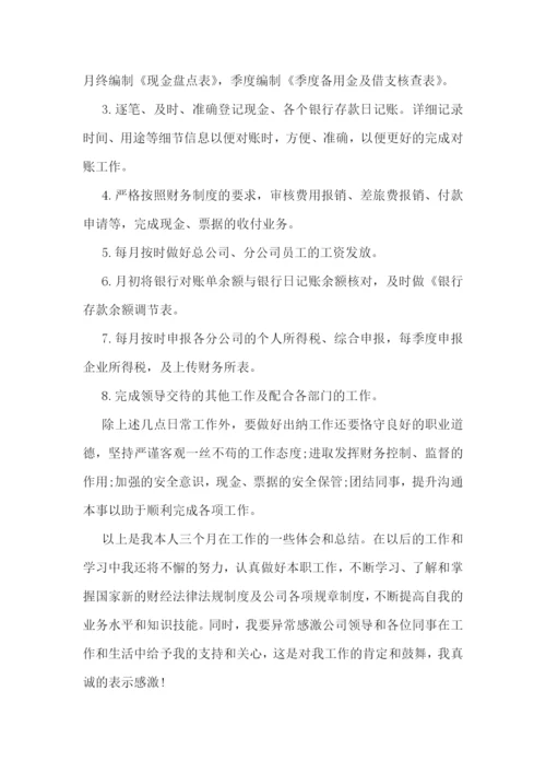 出纳年终总结报告10篇.docx