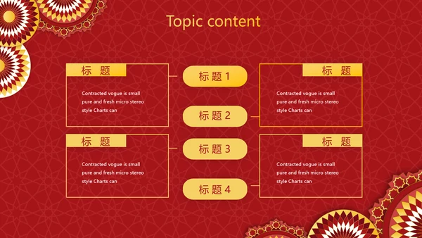 红色传统喜庆工作总结汇报动态PPT