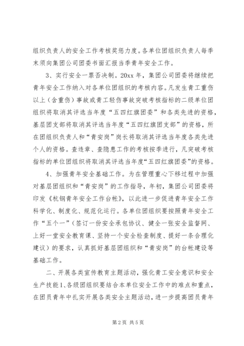 某集团公司团委青年安全工作计划.docx
