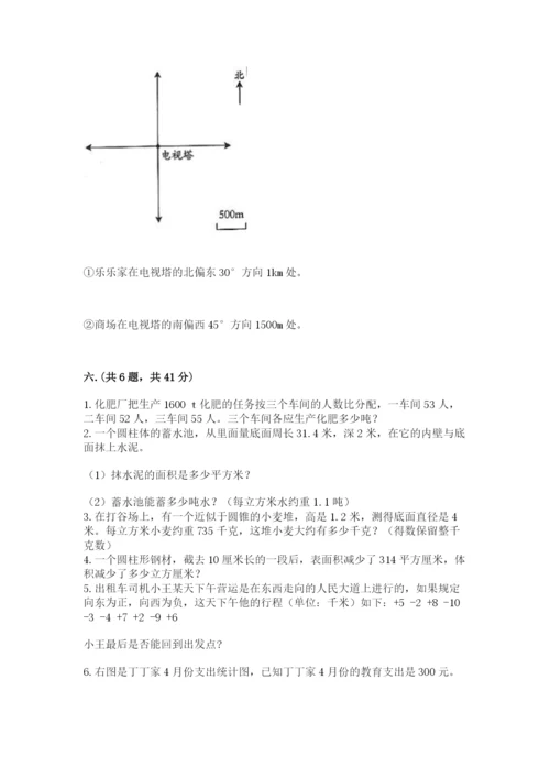 小学六年级数学期末自测题附答案【b卷】.docx