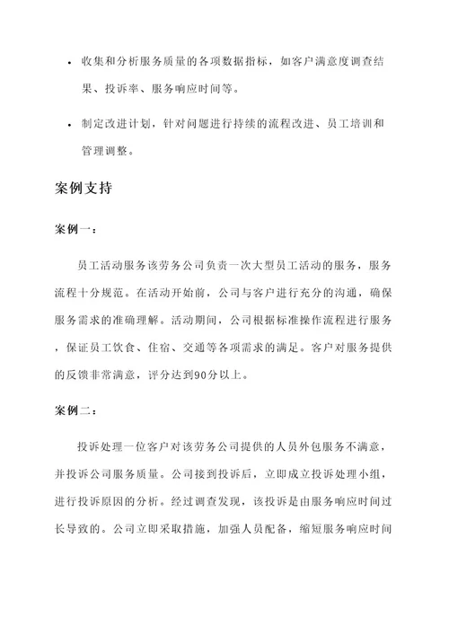 劳务公司服务质量保障方案