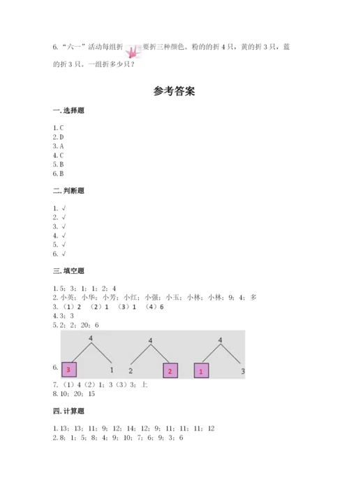 人教版一年级上册数学期末测试卷精品【历年真题】.docx